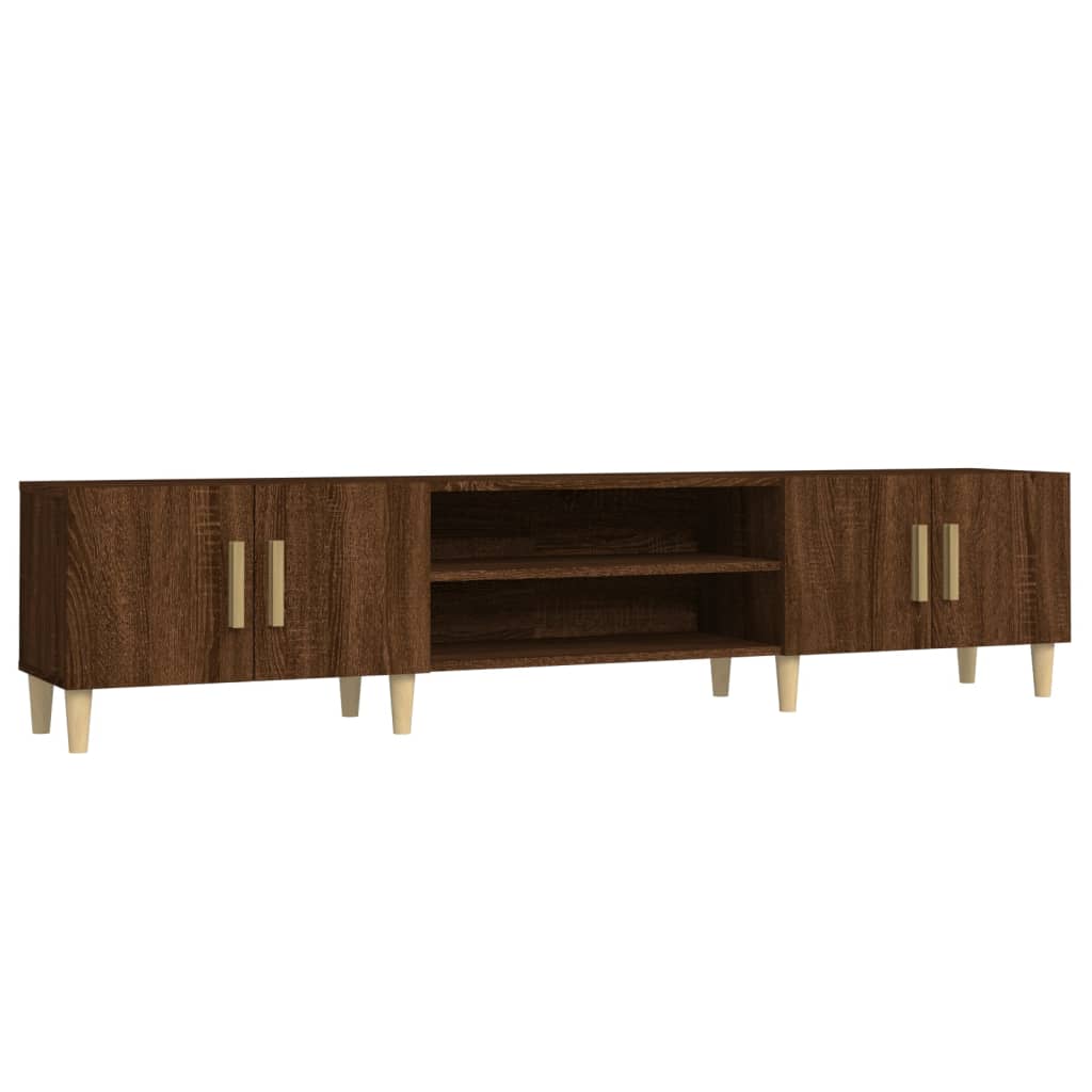 Tv-meubel 180x31,5x40 cm bewerkt hout artisanaal eikenkleurig