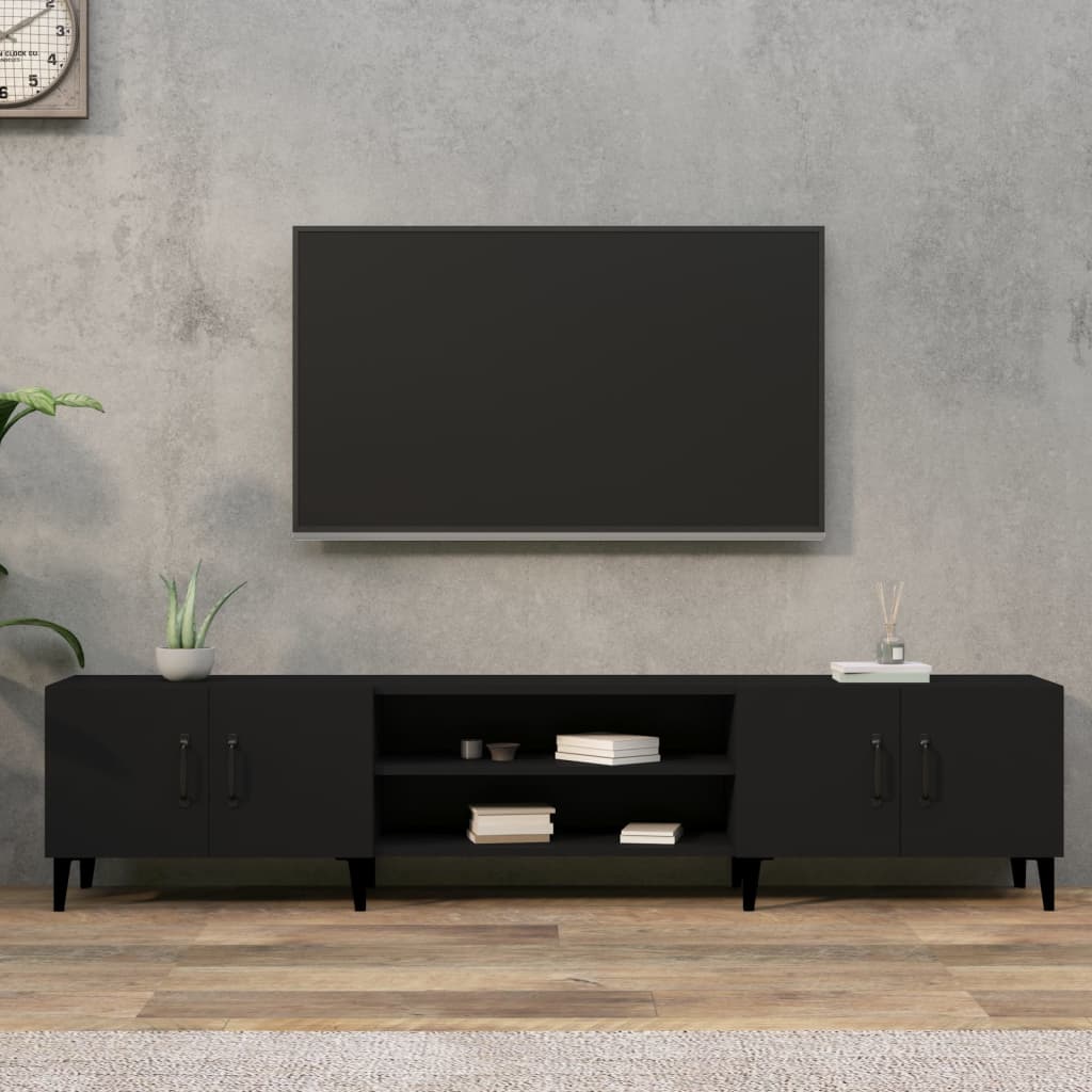 Tv-meubel 180x31,5x40 cm bewerkt hout oud houtkleurig