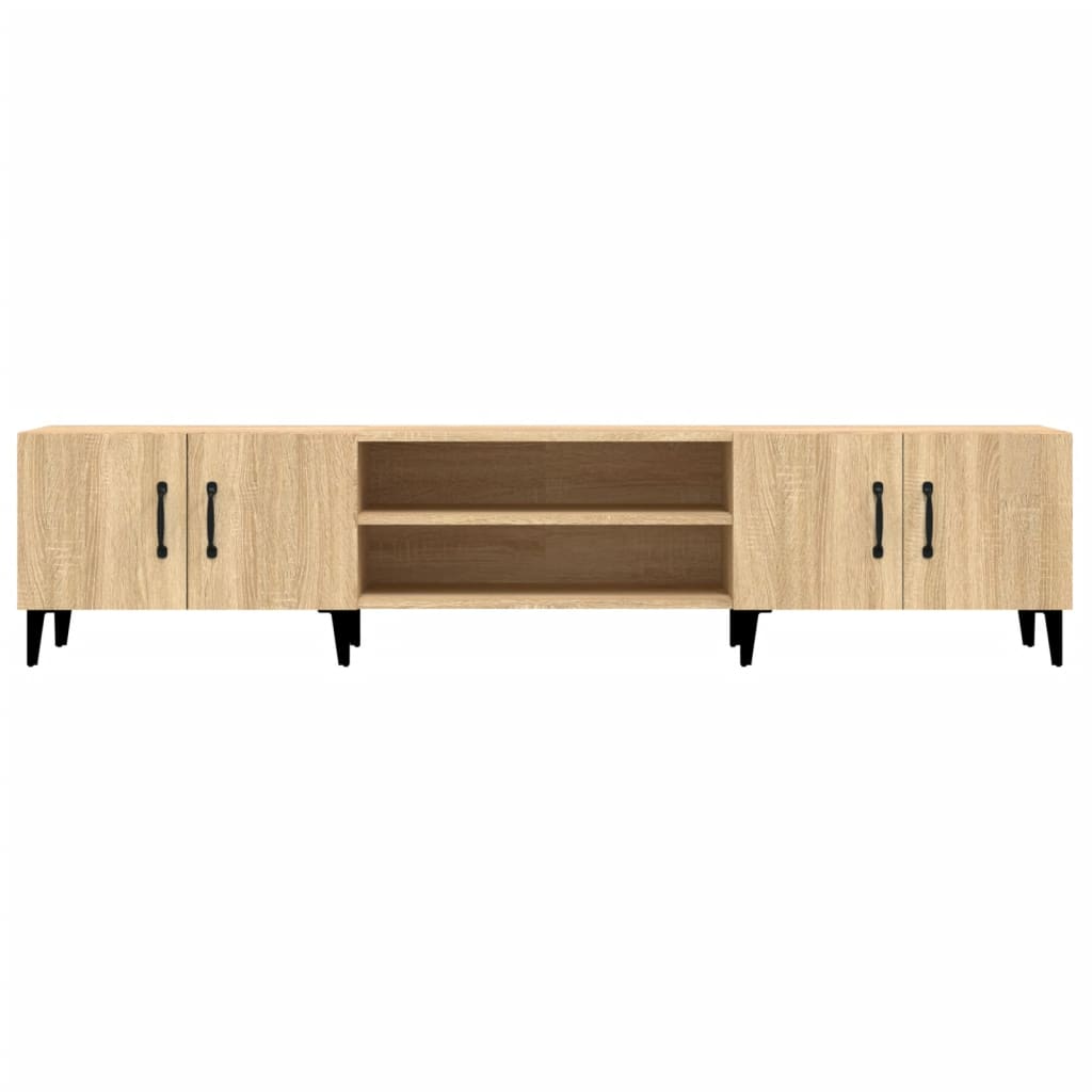 Tv-meubel 180x31,5x40 cm bewerkt hout oud houtkleurig