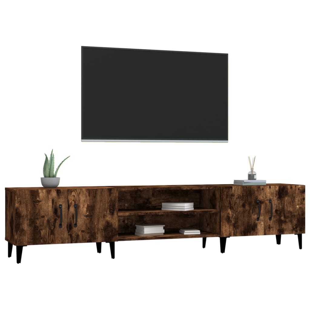 Tv-meubel 180x31,5x40 cm bewerkt hout oud houtkleurig