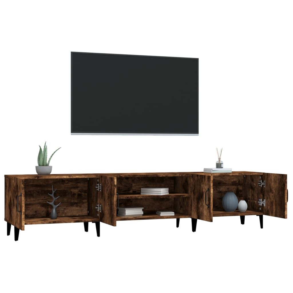 Tv-meubel 180x31,5x40 cm bewerkt hout oud houtkleurig