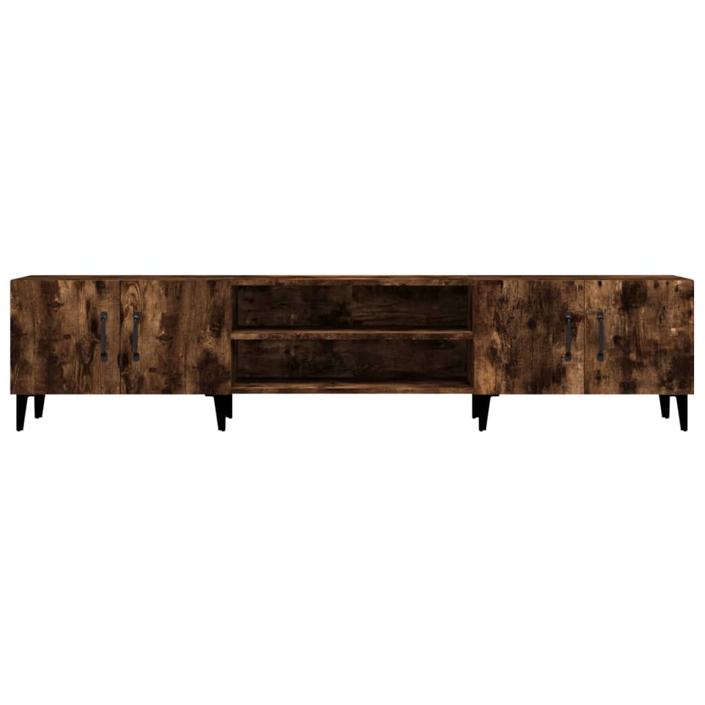 Tv-meubel 180x31,5x40 cm bewerkt hout oud houtkleurig