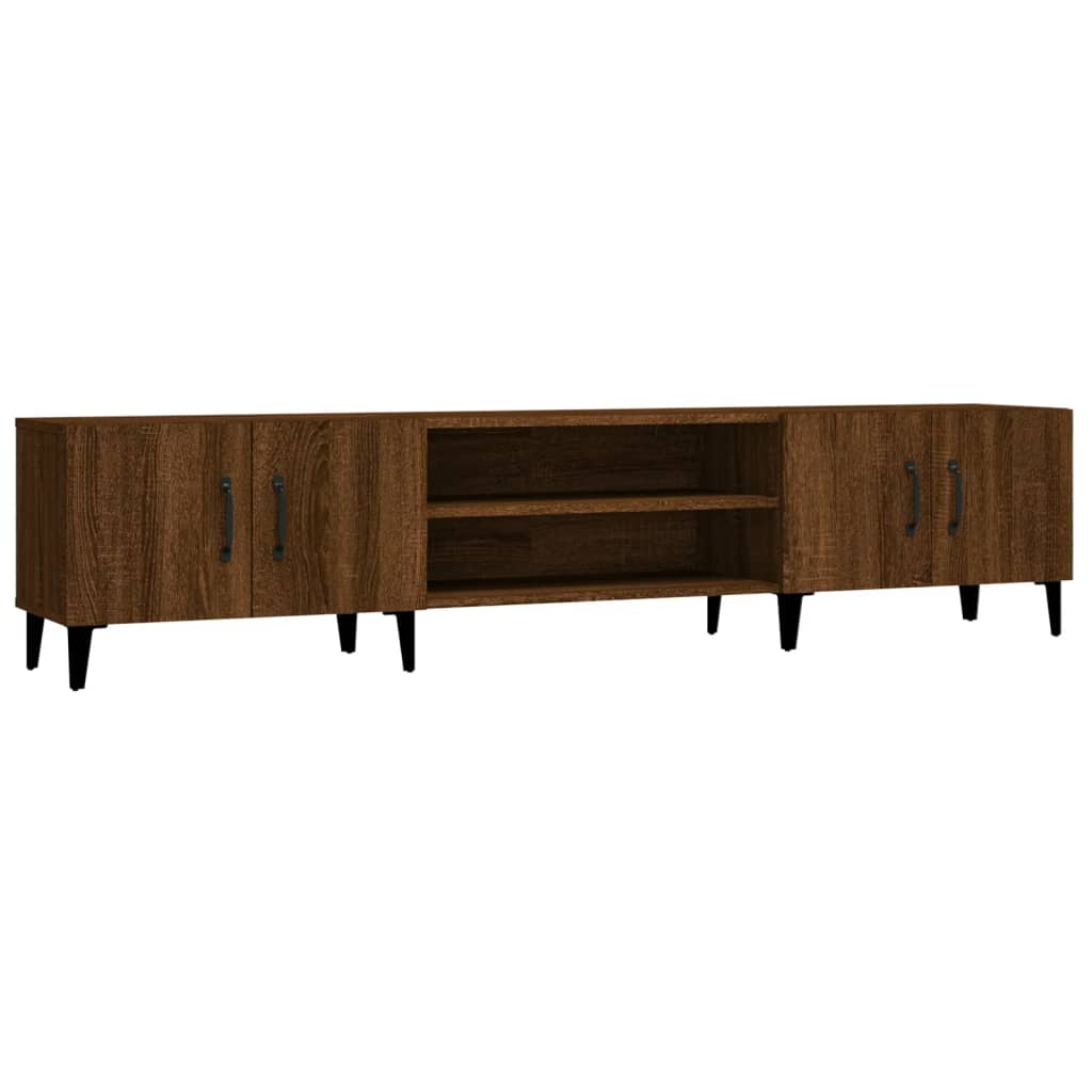 Tv-meubel 180x31,5x40 cm bewerkt hout oud houtkleurig