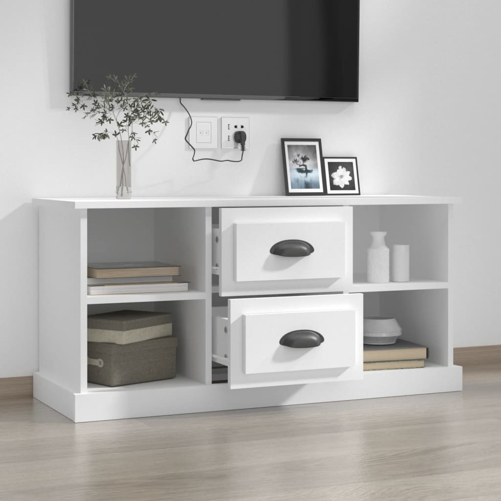 Meuble TV 99,5x35,5x48 cm en bois travaillé