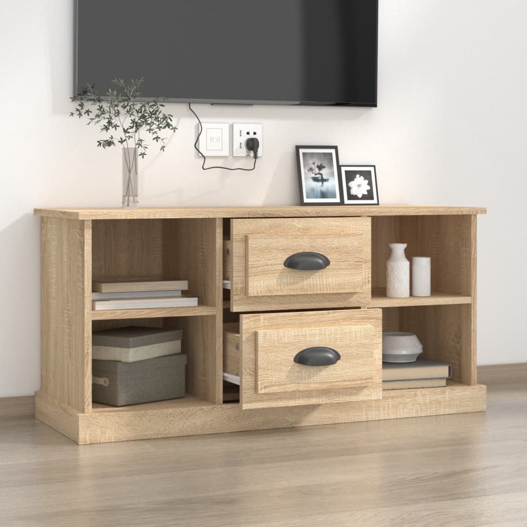 Meuble TV 99,5x35,5x48 cm en bois travaillé