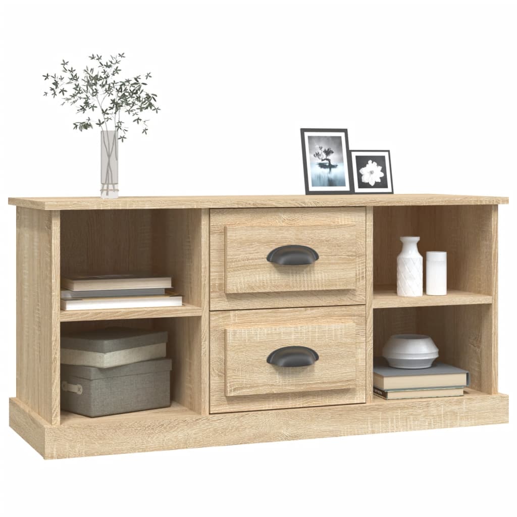 Meuble TV 99,5x35,5x48 cm en bois travaillé