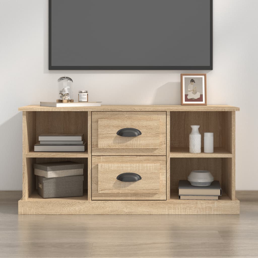 Meuble TV 99,5x35,5x48 cm en bois travaillé