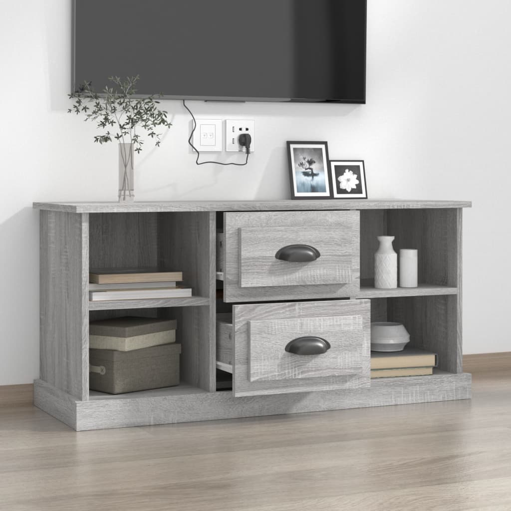 Meuble TV 99,5x35,5x48 cm en bois travaillé