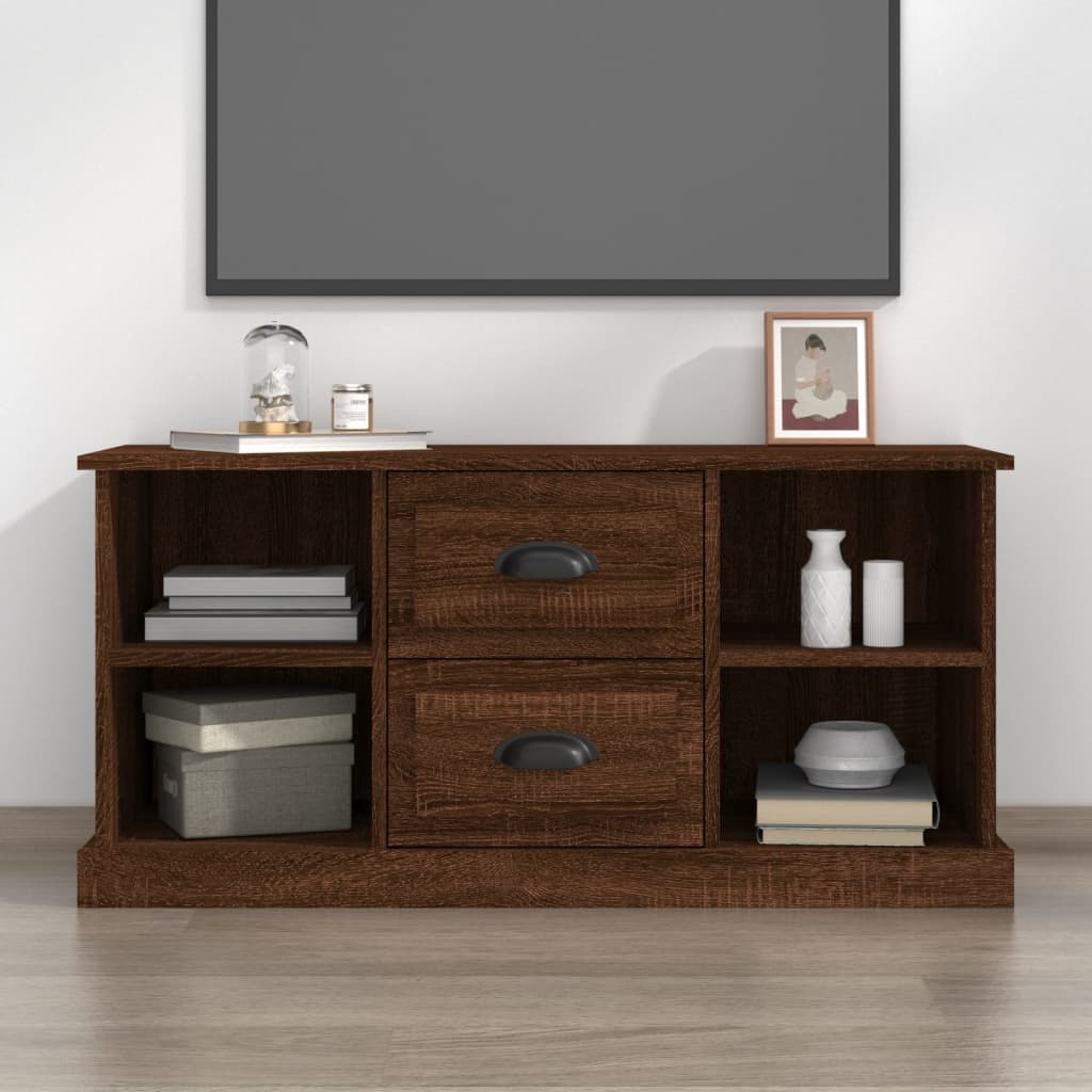 Meuble TV 99,5x35,5x48 cm en bois travaillé