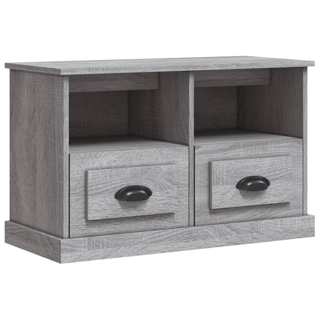 Tv-meubel 80x35x50 cm bewerkt hout eikenkleurig