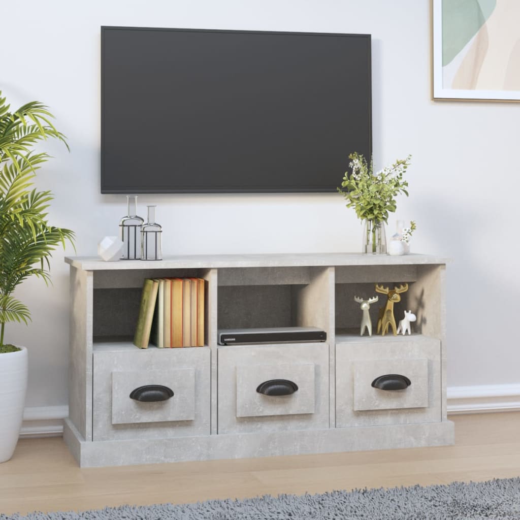 Tv-meubel 100x35x50 cm bewerkt hout eikenkleurig