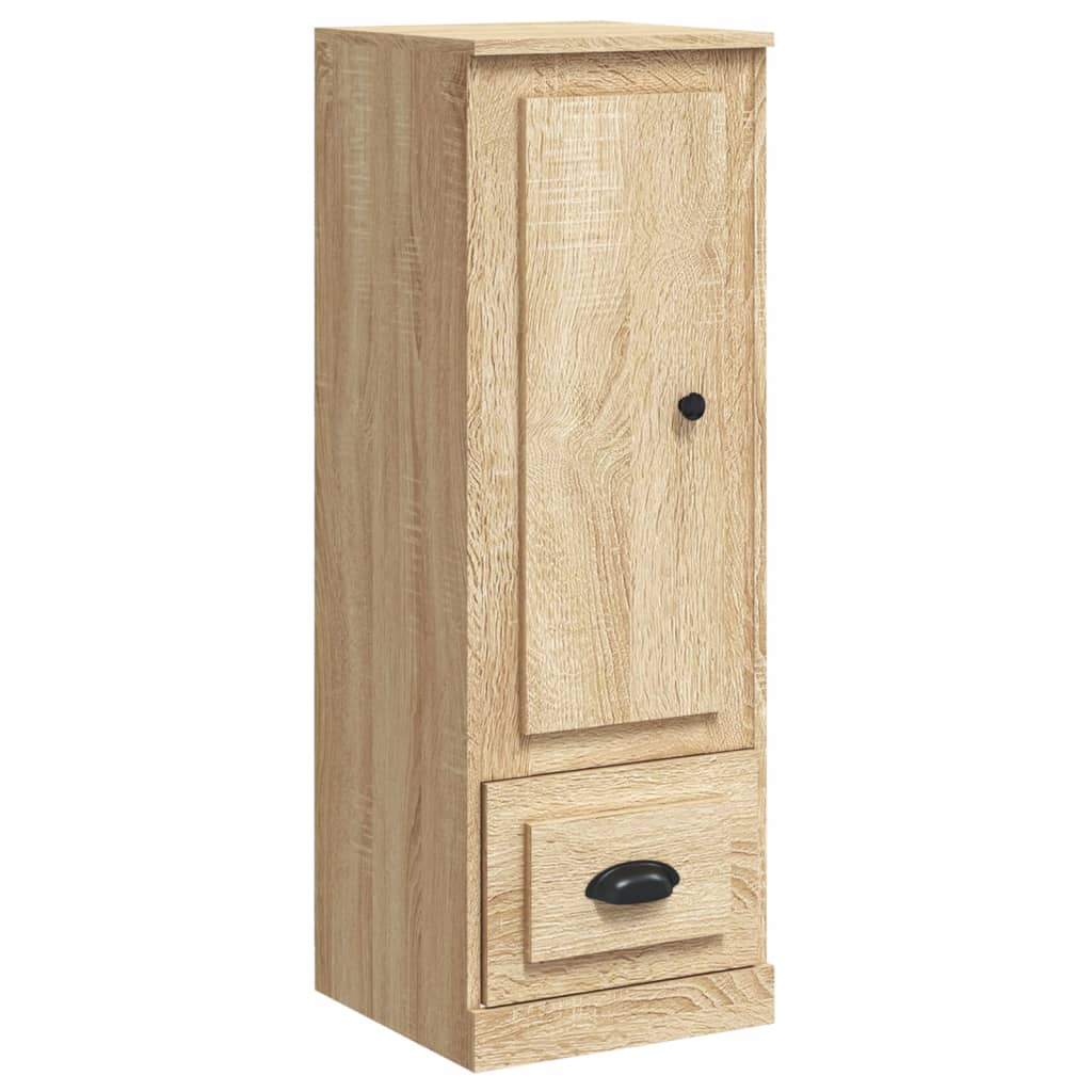 Hoge kast 36x35,5x103,5 cm bewerkt hout eikenkleurig