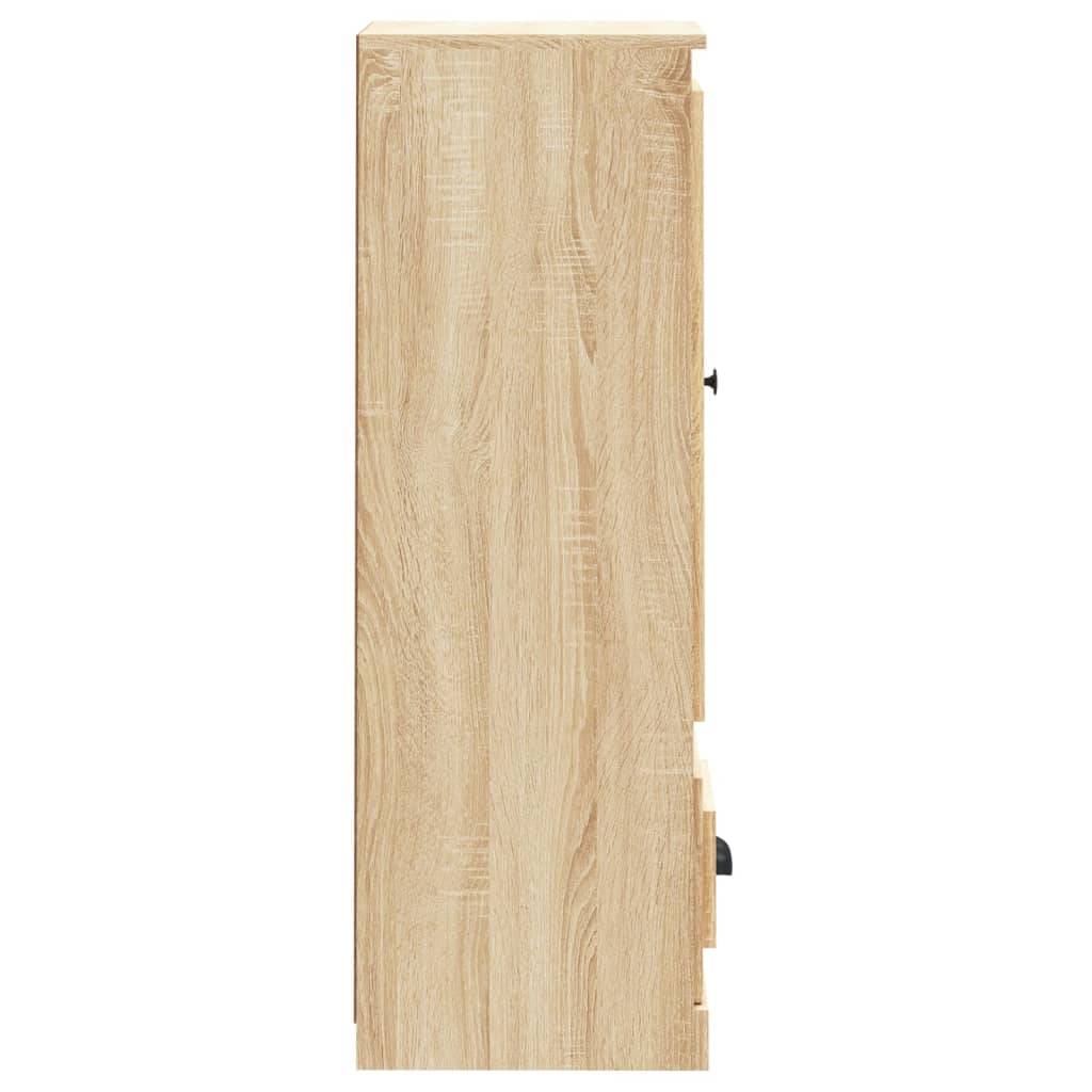 Hoge kast 36x35,5x103,5 cm bewerkt hout eikenkleurig