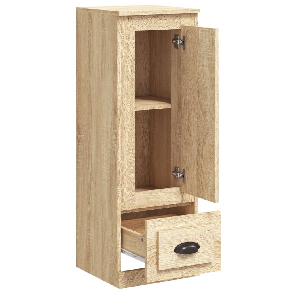 Armoire haute 36x35,5x103,5 cm en dérivé du bois, couleur chêne