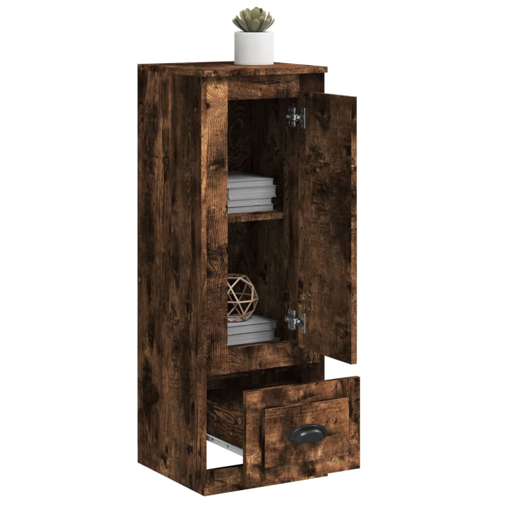 Armoire haute 36x35,5x103,5 cm en dérivé du bois, couleur chêne