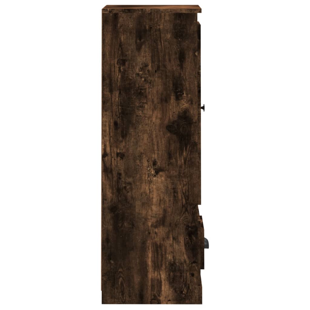 Armoire haute 36x35,5x103,5 cm en dérivé du bois, couleur chêne