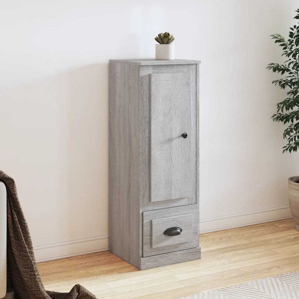 Armoire haute 36x35,5x103,5 cm en dérivé du bois, couleur chêne