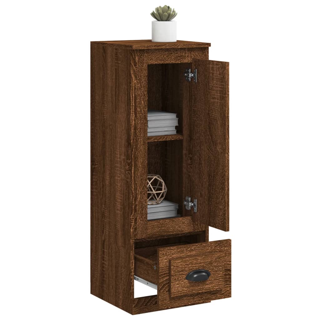 Armoire haute 36x35,5x103,5 cm en dérivé du bois, couleur chêne