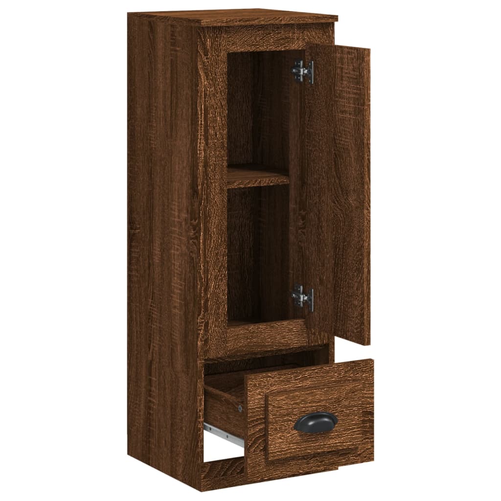 Armoire haute 36x35,5x103,5 cm en dérivé du bois, couleur chêne