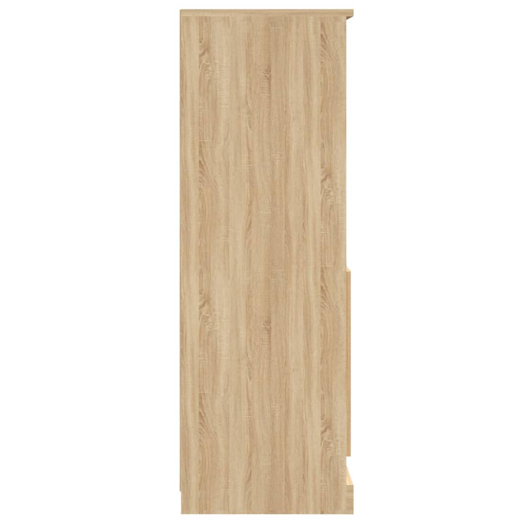 Meuble haut 60x35,5x103,5 cm en bois travaillé