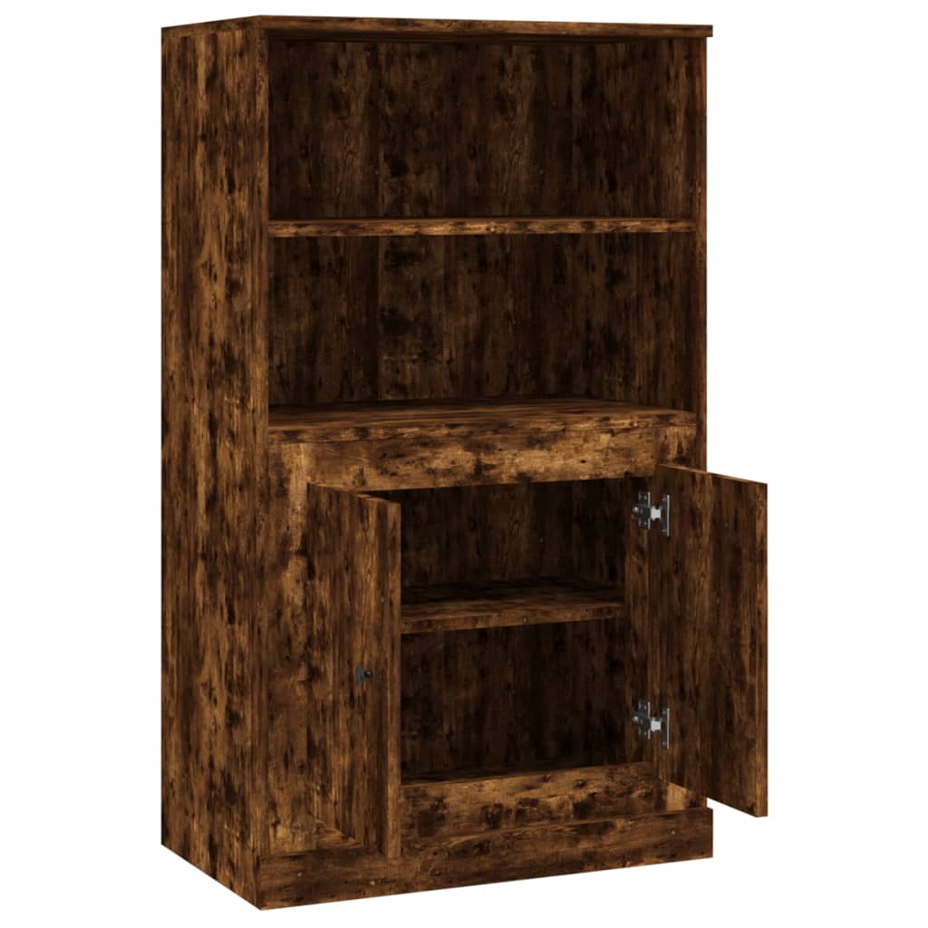 Meuble haut 60x35,5x103,5 cm en bois travaillé