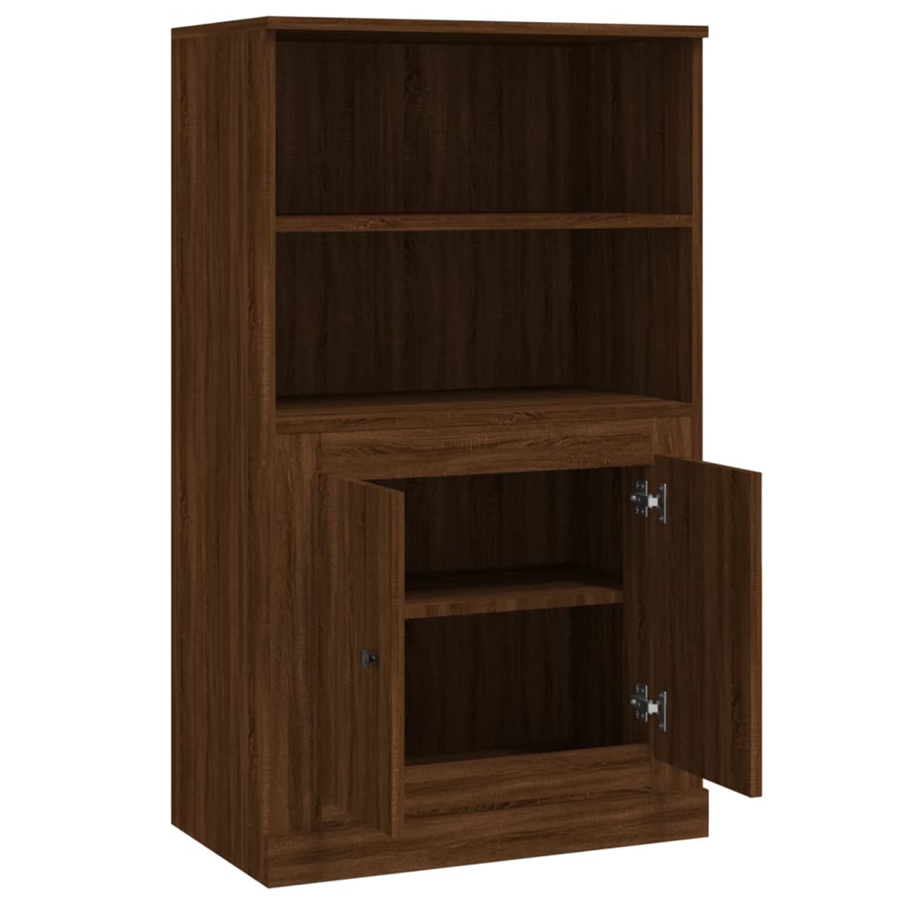 Meuble haut 60x35,5x103,5 cm en bois travaillé