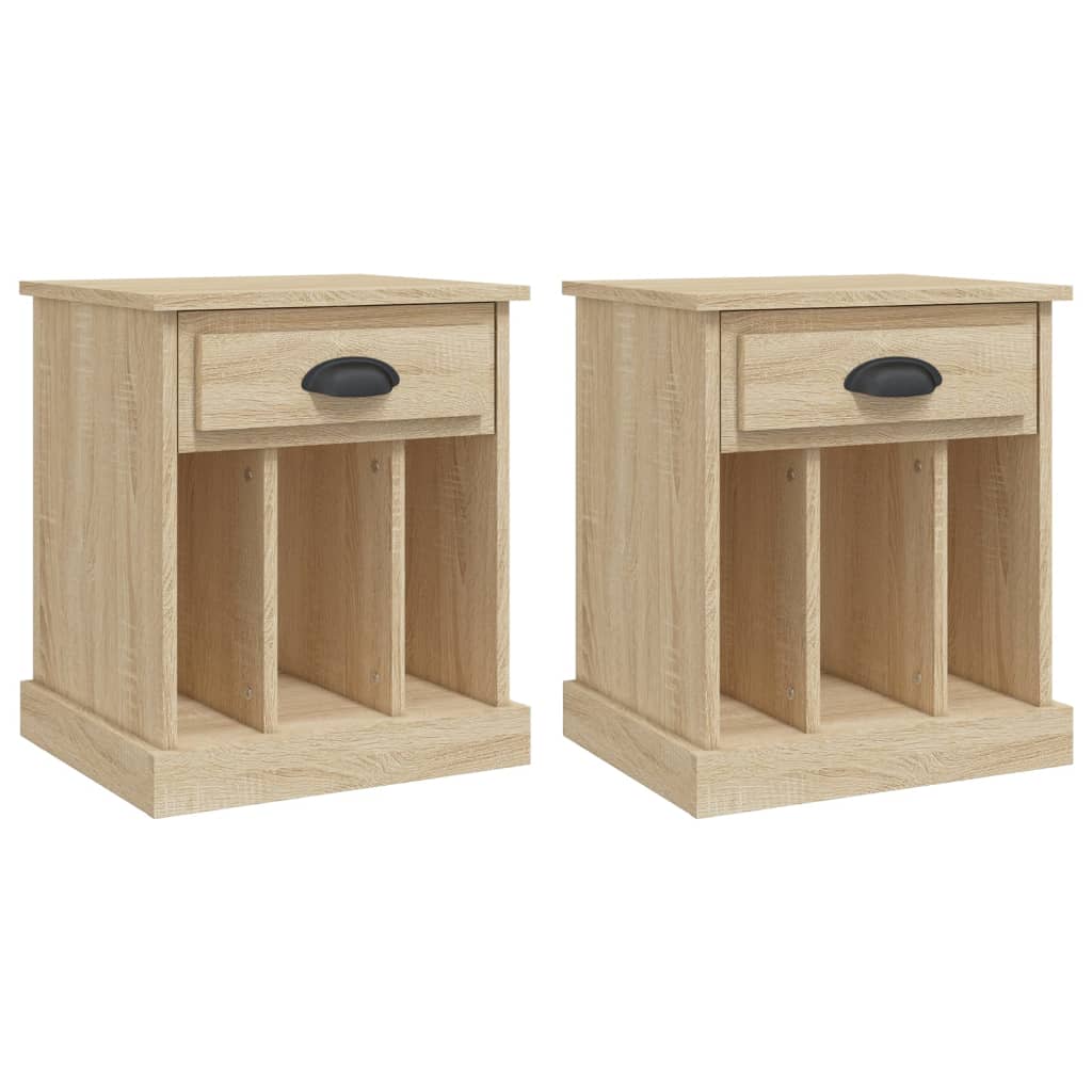 Tables de chevet 2 pcs 43x36x50 cm couleur chêne