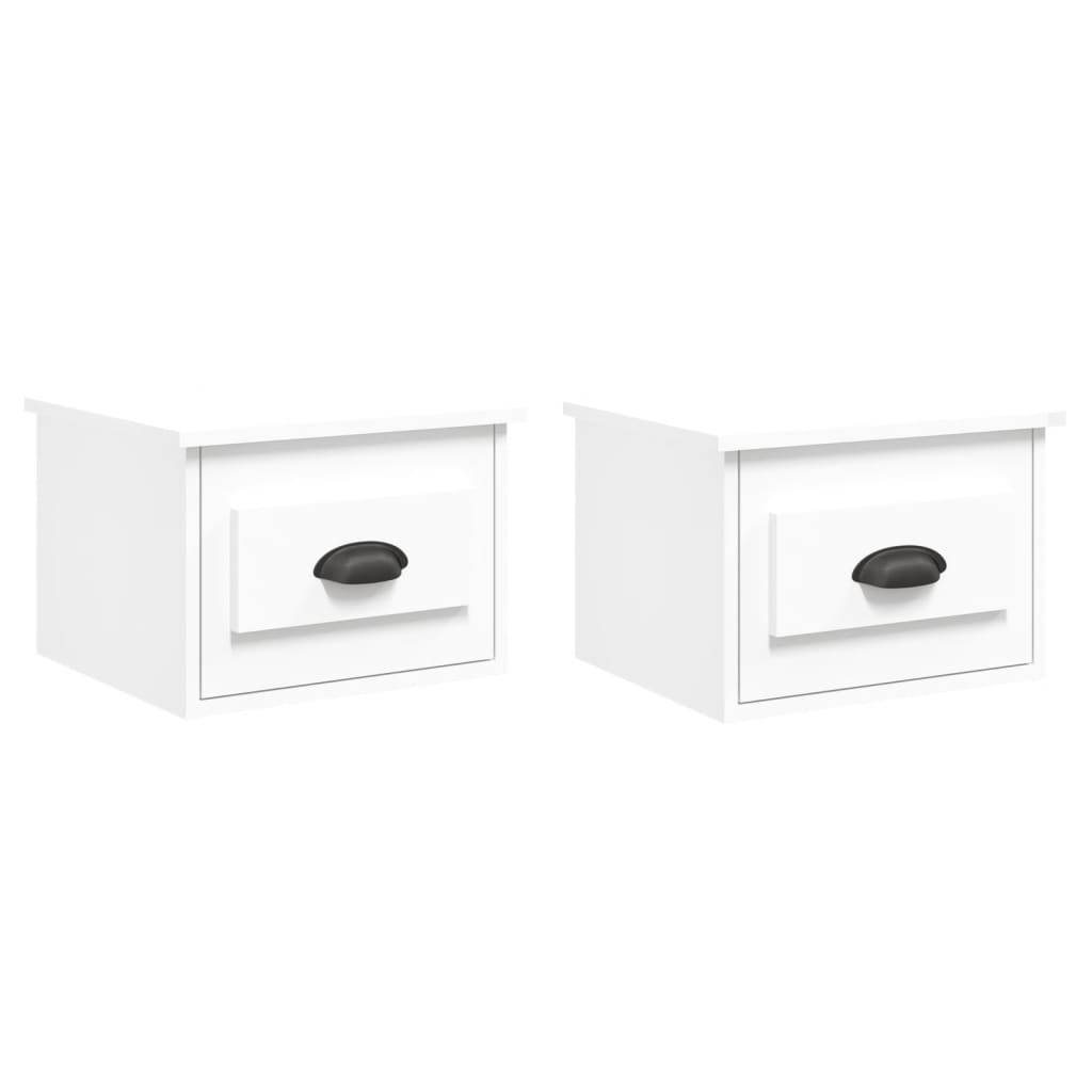 Tables de chevet 2 pcs murales 41,5x36x28 cm