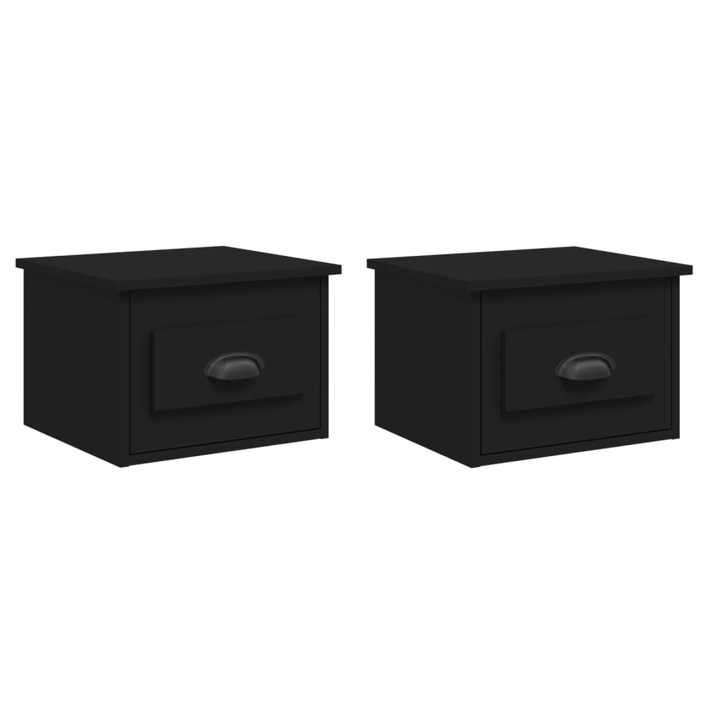 Tables de chevet 2 pcs murales 41,5x36x28 cm