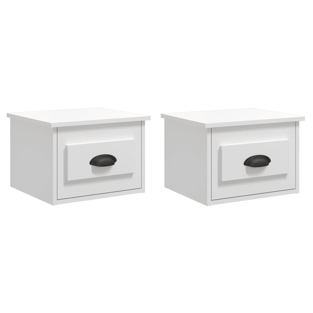 Tables de chevet 2 pcs murales 41,5x36x28 cm