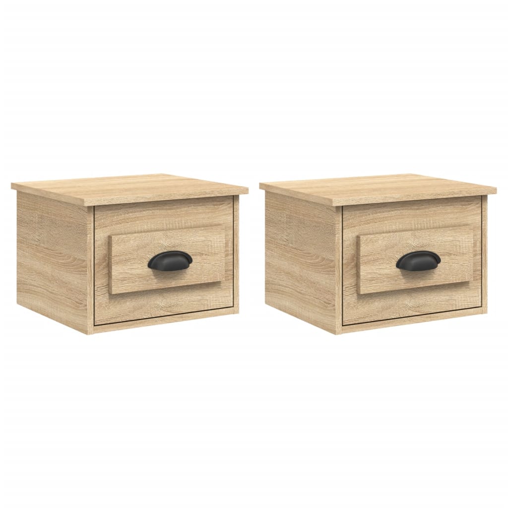 Tables de chevet 2 pcs murales 41,5x36x28 cm