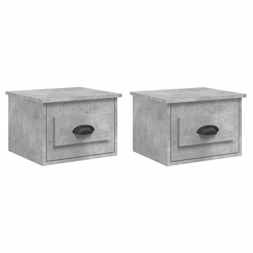 Tables de chevet 2 pcs murales 41,5x36x28 cm