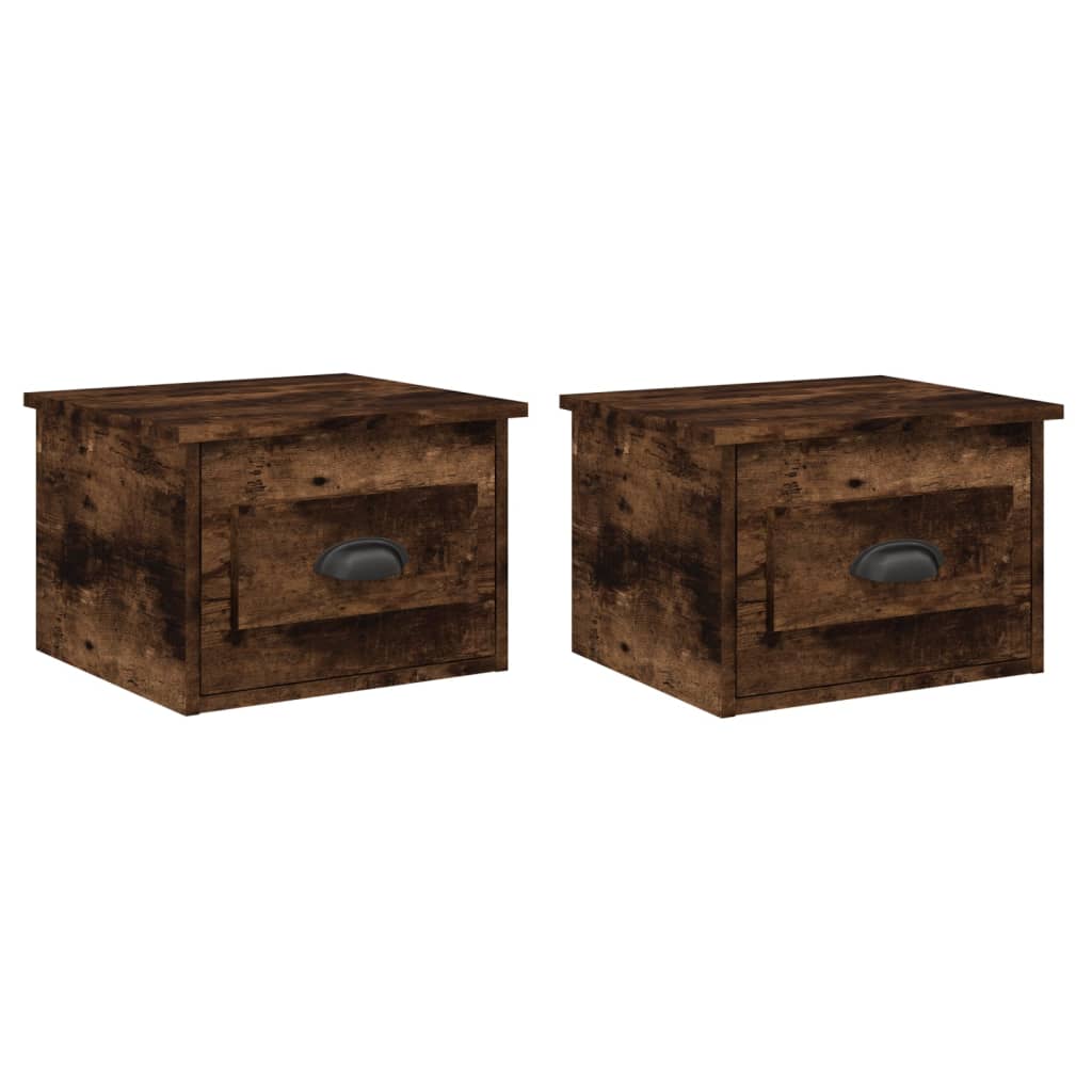 Tables de chevet 2 pcs murales 41,5x36x28 cm