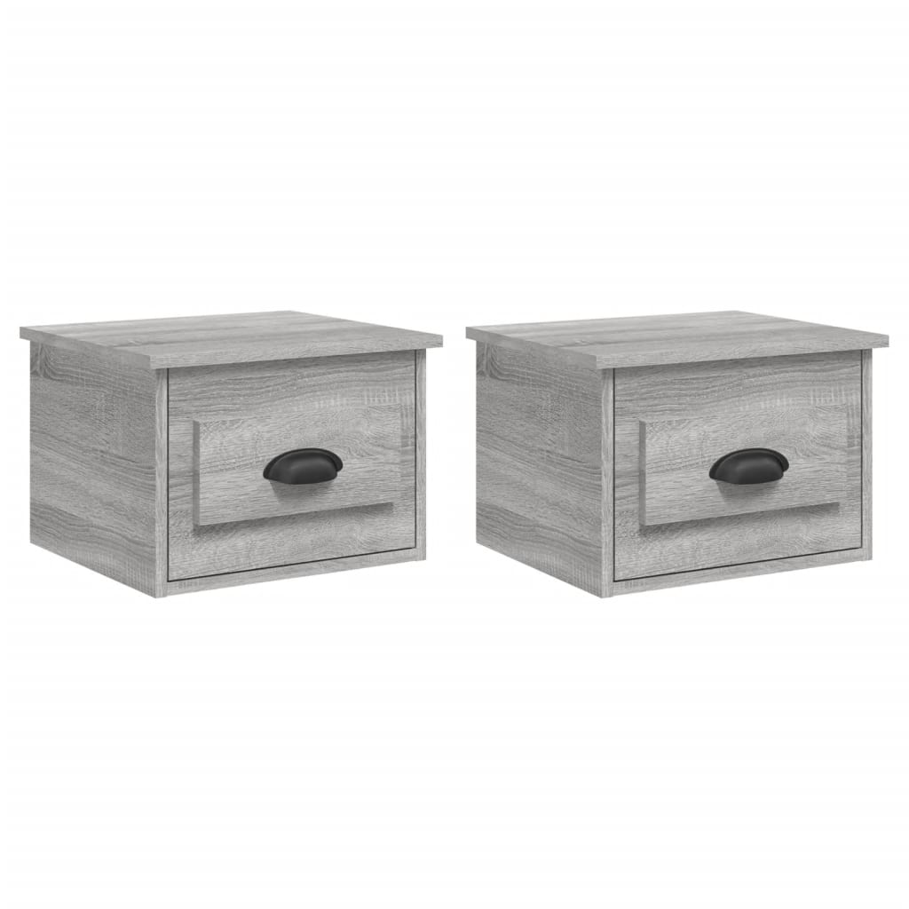 Tables de chevet 2 pcs murales 41,5x36x28 cm