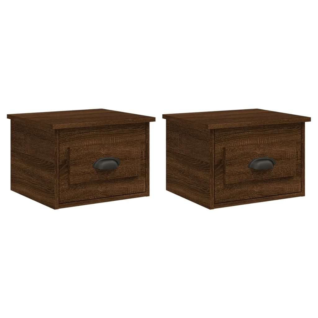 Tables de chevet 2 pcs murales 41,5x36x28 cm