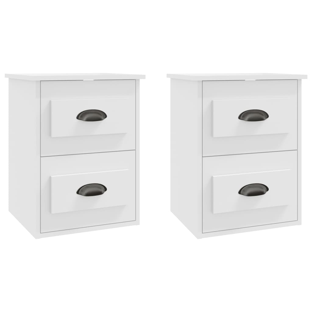 Tables de chevet 2 pcs murales 41,5x36x53 cm