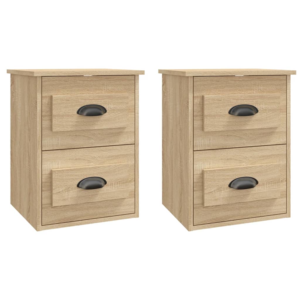 Tables de chevet 2 pcs murales 41,5x36x53 cm