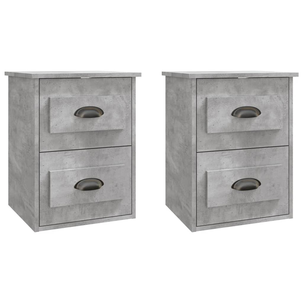 Tables de chevet 2 pcs murales 41,5x36x53 cm