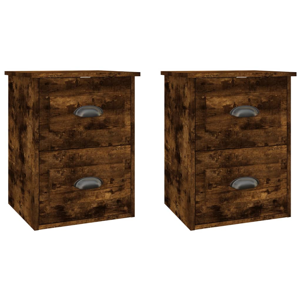 Tables de chevet 2 pcs murales 41,5x36x53 cm