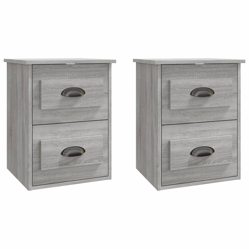 Tables de chevet 2 pcs murales 41,5x36x53 cm