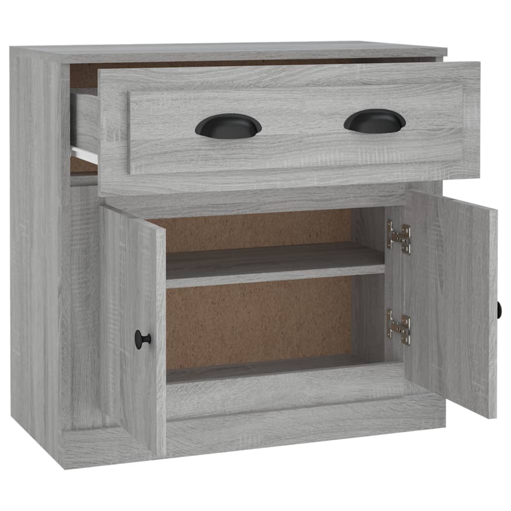 Dressoir 70x35,5x67,5 cm bewerkt hout eikenkleurig