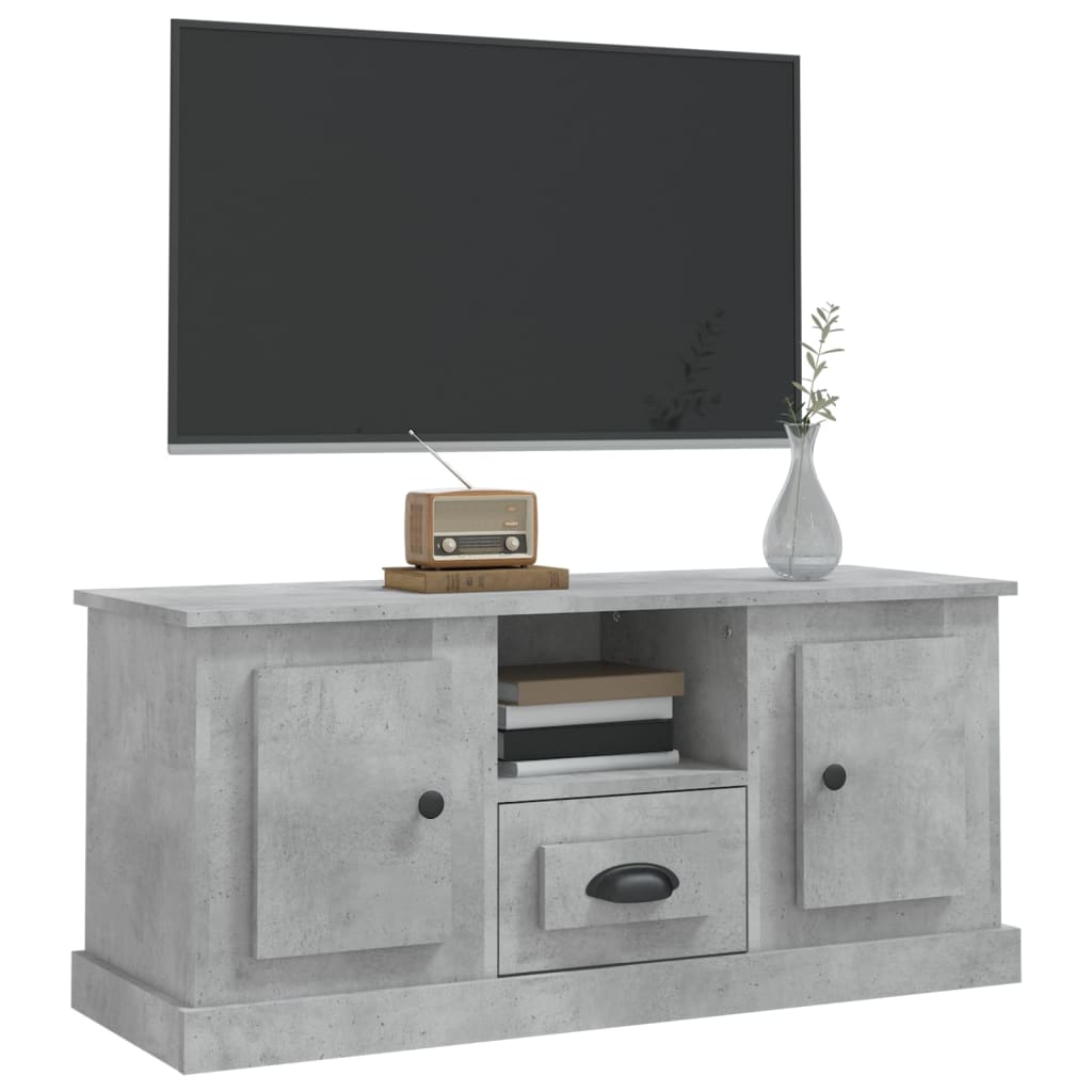 Meuble TV 100x35,5x45 cm en bois travaillé