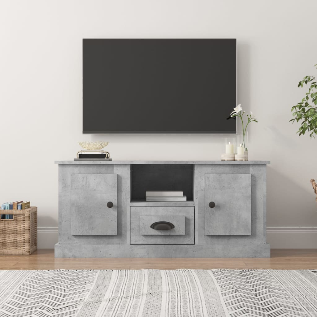 Meuble TV 100x35,5x45 cm en bois travaillé