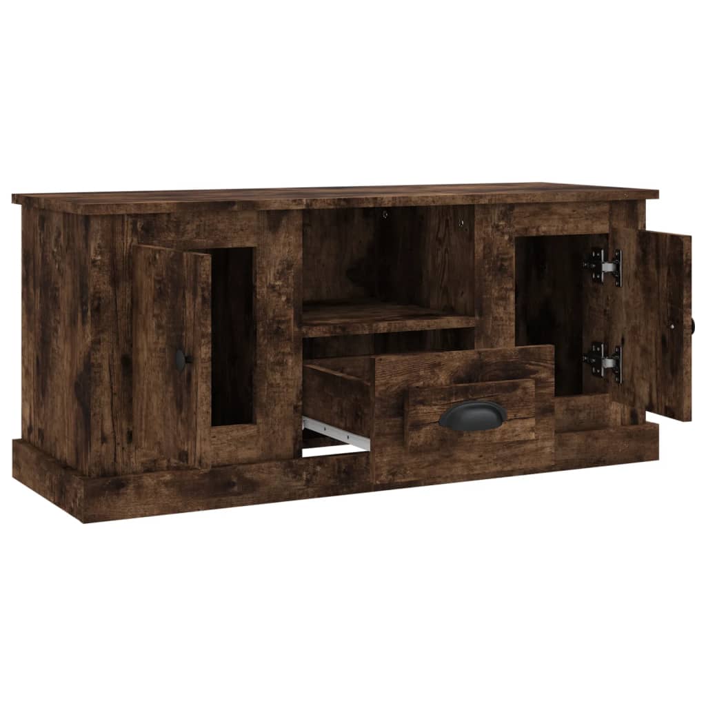 Meuble TV 100x35,5x45 cm en bois travaillé