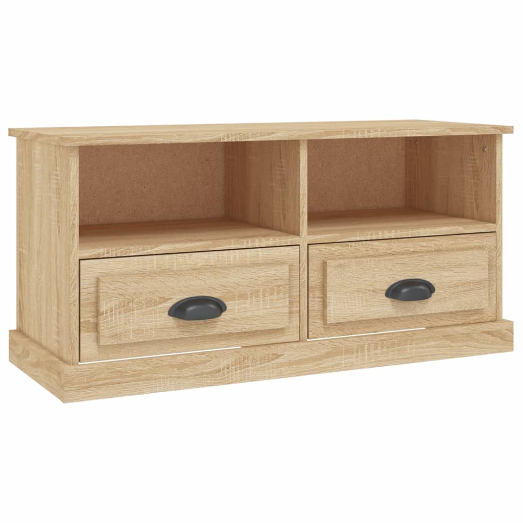 Meuble TV 93x35,5x45 cm en bois travaillé