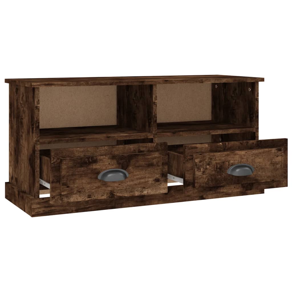 Meuble TV 93x35,5x45 cm en bois travaillé