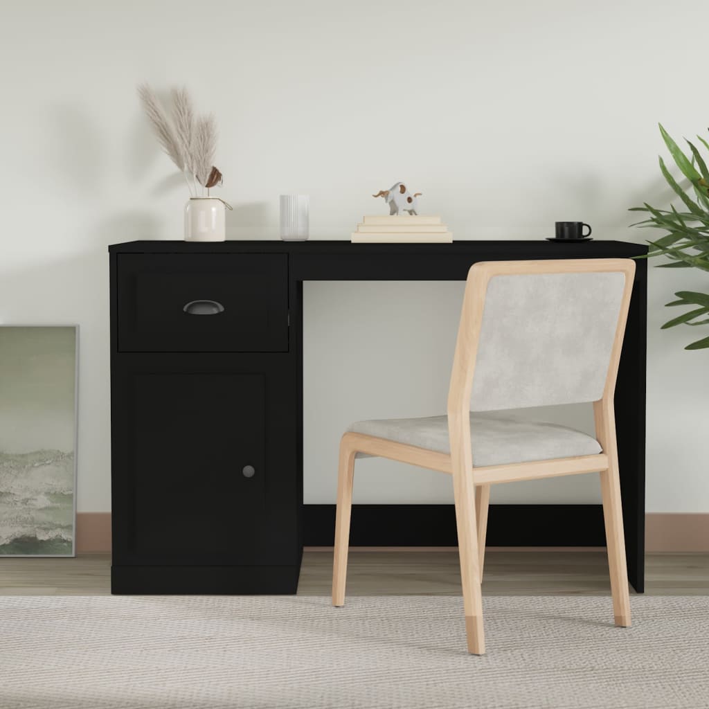 Bureau avec tiroir 115x50x75 cm en dérivé du bois couleur chêne