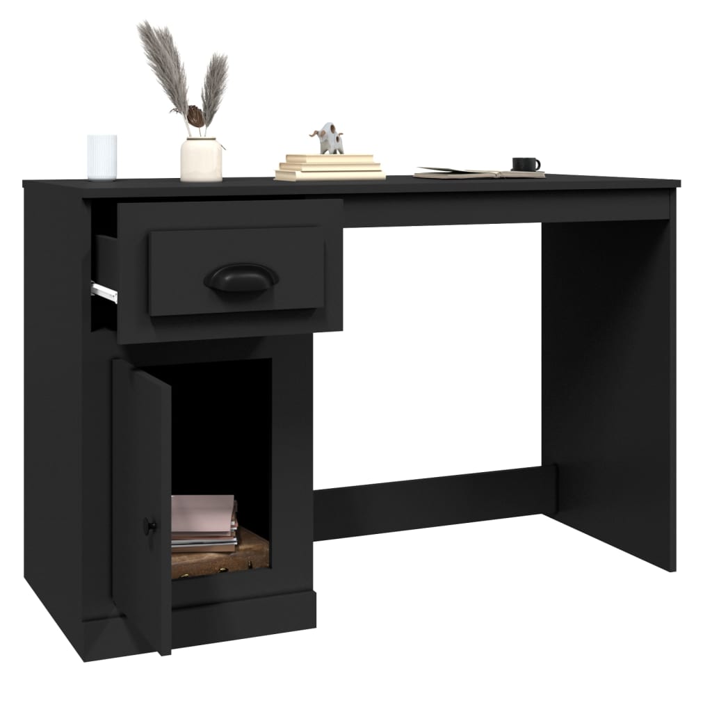 Bureau avec tiroir 115x50x75 cm en dérivé du bois couleur chêne