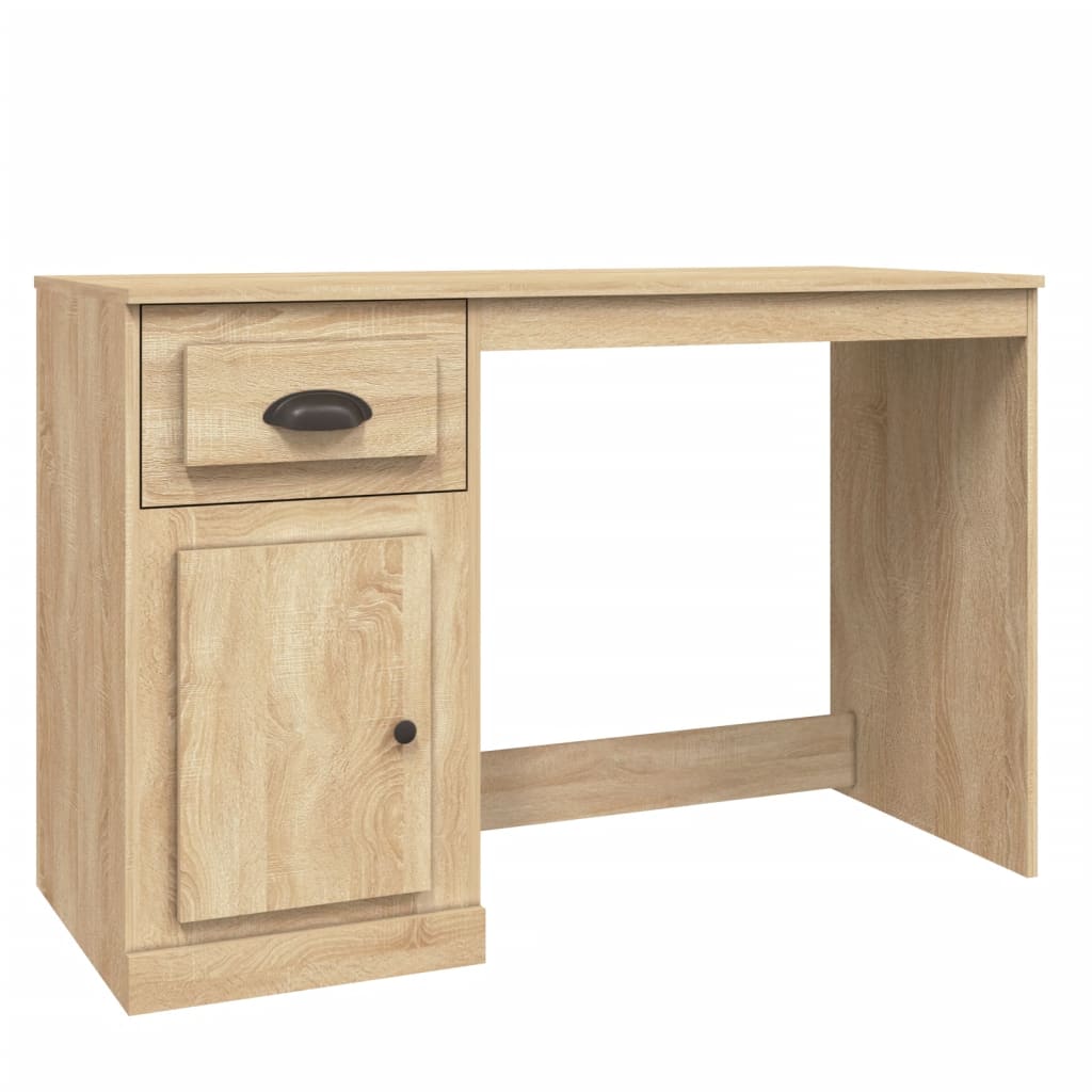 Bureau avec tiroir 115x50x75 cm en dérivé du bois couleur chêne