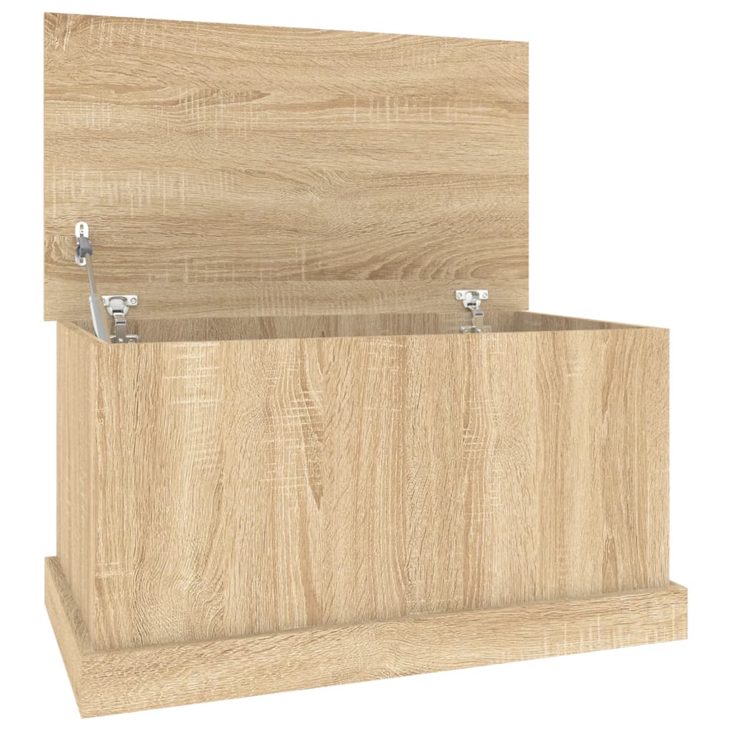 Opbergbox 50x30x28 cm bewerkt hout eikenkleurig